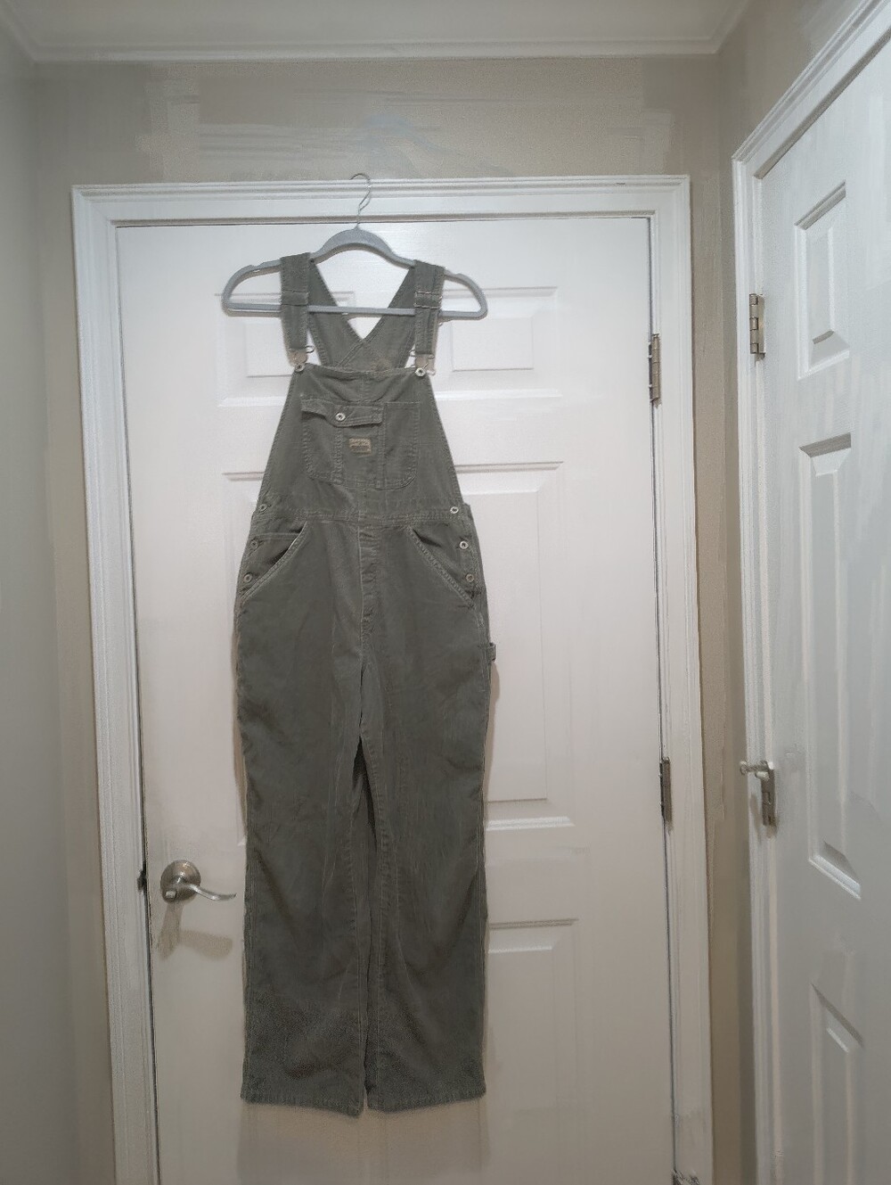 Vintage Old Navy Sage Green  Corduroy Overalls Size Medium Y2k